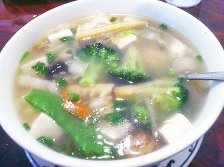 vegetable bean curd soup