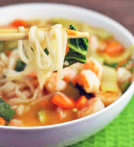 Shrimp noodle soup