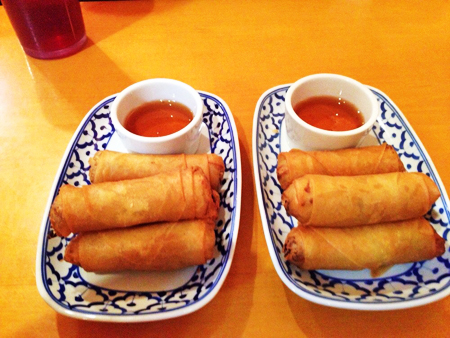 Egg Rolls with sauce