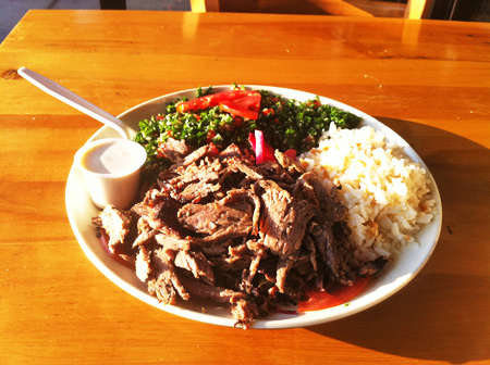 Beef Shawarma with Rice Platter
